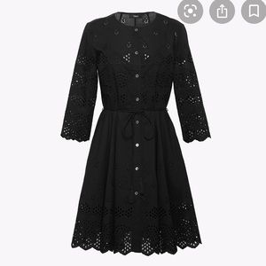 *SOLD* Theory Structured Eyelet Shirt Dress